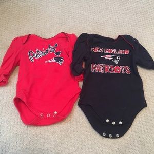 Patriots baby girl onesies
